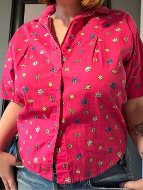 Levi's Pink Floral Button Down Shirt